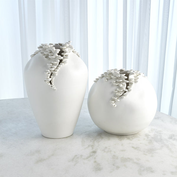 Cascading Reef Vase-White