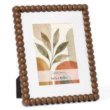 Load image into Gallery viewer, Sculpted Wood Bead Mat Photo Frame