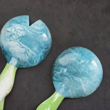 Load image into Gallery viewer, 2 Colors, Hand Poured Resin Salad Serving Set -  Serving Set