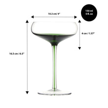 Load image into Gallery viewer, Gem Emerald Cocktail Coupe 150 ml, Set of 4