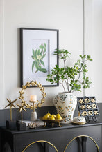 Load image into Gallery viewer, 10x10x1" Black Wooden Tic-Tac-Toe Game Set Gold Iron Pieces