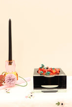 Load image into Gallery viewer, Shallow Black Clear Crystal Bowl