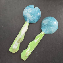 Load image into Gallery viewer, 2 Colors, Hand Poured Resin Salad Serving Set -  Serving Set