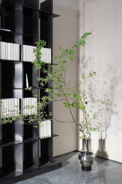 Retro Design Vase Glass - XXL Silver