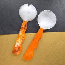 Load image into Gallery viewer, 2 Colors, Hand Poured Resin Salad Serving Set -  Serving Set