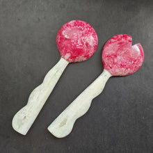 Load image into Gallery viewer, 2 Colors, Hand Poured Resin Salad Serving Set -  Serving Set