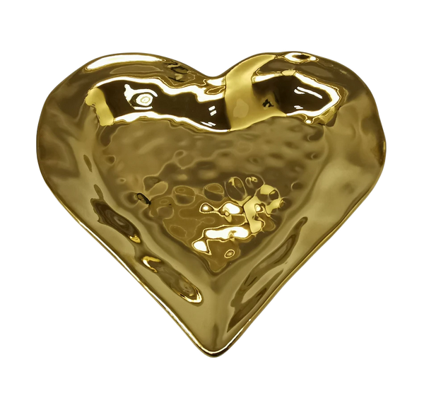 Heart-Shaped Plate - Gold