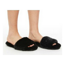 Load image into Gallery viewer, Esther Fur Slides - Rose or Black