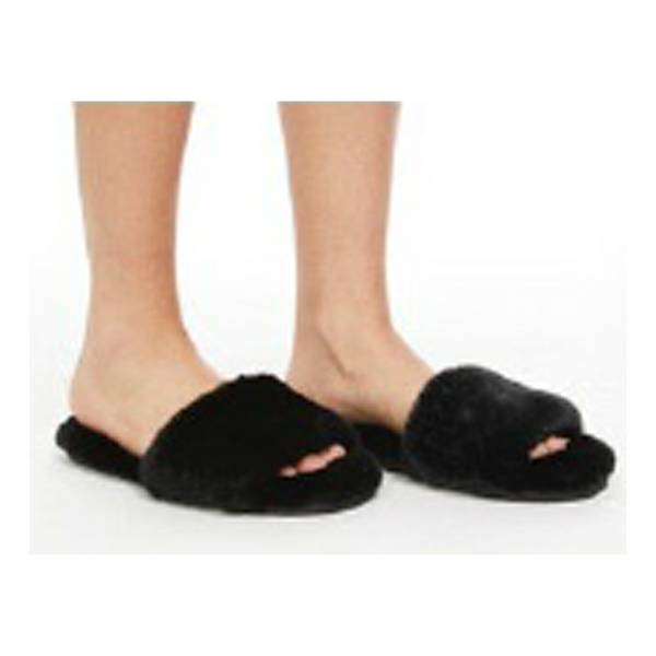 Esther Fur Slides - Rose or Black