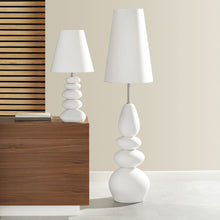 Load image into Gallery viewer, Oslo Ceramic White Stacked Stone Floor Lamp