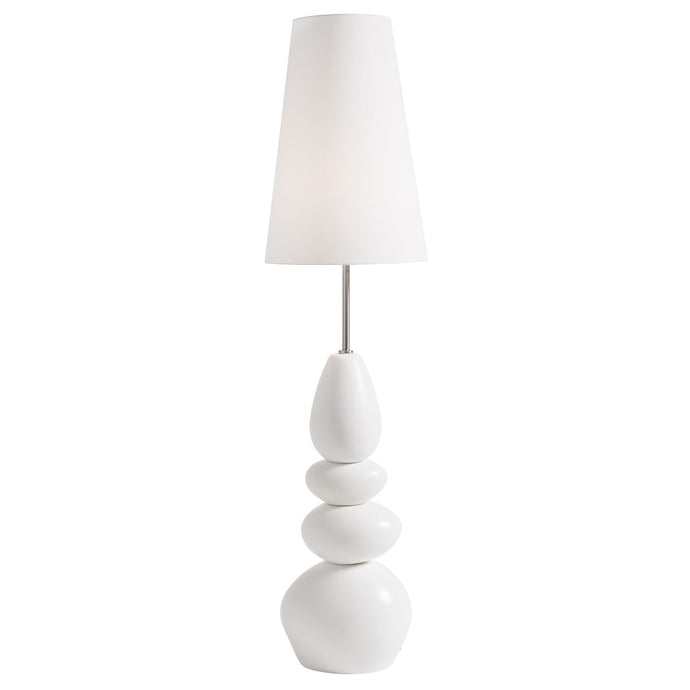 Oslo Ceramic White Stacked Stone Floor Lamp