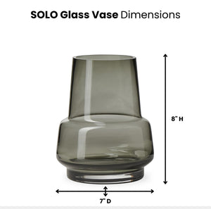 SOLO SMOKE GLASS VASE