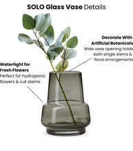 Load image into Gallery viewer, SOLO SMOKE GLASS VASE