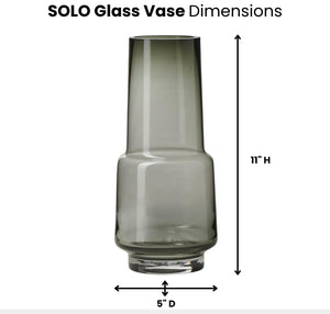 SOLO SMOKE GLASS VASE