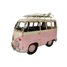 Load image into Gallery viewer, Vintage VW Bus Metal Model - Pink &amp; Blue