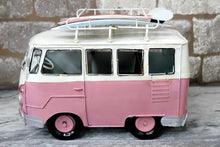Load image into Gallery viewer, Vintage VW Bus Metal Model - Pink &amp; Blue