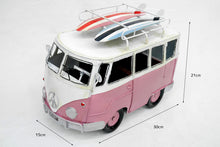 Load image into Gallery viewer, Vintage VW Bus Metal Model - Pink &amp; Blue