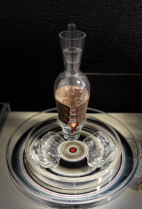 Clear Glass Decanter with Leather Strap and 2 Glass