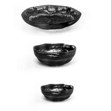 Load image into Gallery viewer, BLACK SWIRL BOWLS with Server - Set