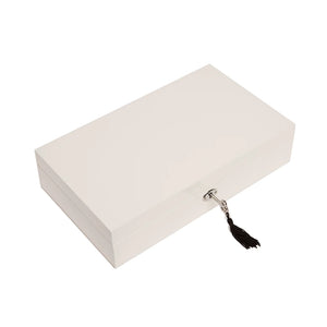 Stackable High-Gloss Jewelry Box - White