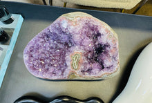 Load image into Gallery viewer, Polished Amethyst Druze Stand Up