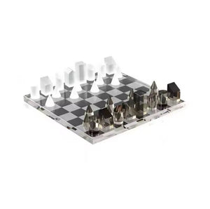 Ebon-Clear Regalia The Crystal Chess Masterpiece Chessboard
