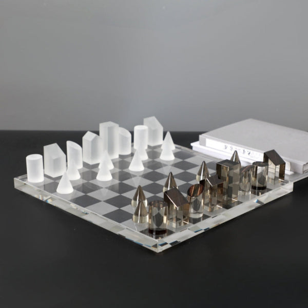 Ebon-Clear Regalia The Crystal Chess Masterpiece Chessboard