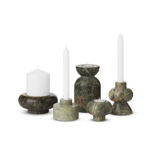 Rock Candle Holders with a Rock Serving Long Board