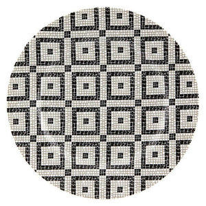 CALCADA PORTUGUESA SET OF 4 DESSERT PLATES IN WHITE & BLACK