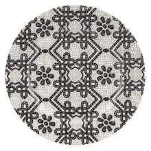 Load image into Gallery viewer, CALCADA PORTUGUESA SET OF 4 DESSERT PLATES IN WHITE &amp; BLACK