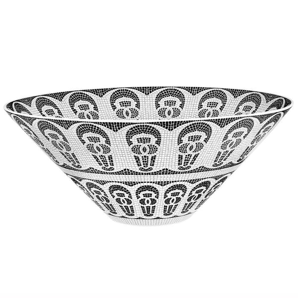 CALCADA PORTUGUESA SALAD BOWL IN WHITE & BLACK