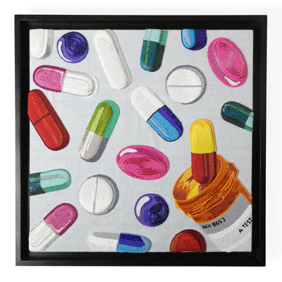 HAPPY PILLS BEADED ART