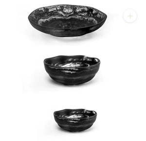 Black Swirl Set ( Platters, Bowls & Serverware)