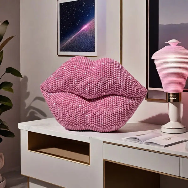 Beaded Lips Statue