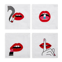 Load image into Gallery viewer, Lips Trinket Tray, Lips Cocktail Napkins &amp; Full Dose Petite Trays