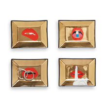 Load image into Gallery viewer, Lips Trinket Tray, Lips Cocktail Napkins &amp; Full Dose Petite Trays