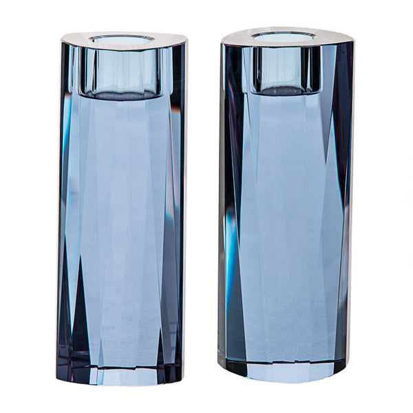 LAVENDER CRYSTAL CANDLE  STICKS (Set of 2)