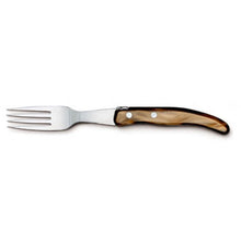 Load image into Gallery viewer, Box of 12 Berlingot Steak Fork Capuccino Colours Handles