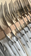 Load image into Gallery viewer, Box of 12 Berlingot Steak Fork White Colours Handles
