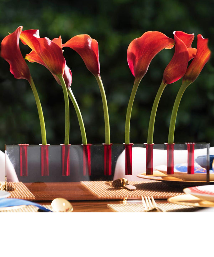 Beautiful Lucite Oil Menorah/or Decorative Flower Vase