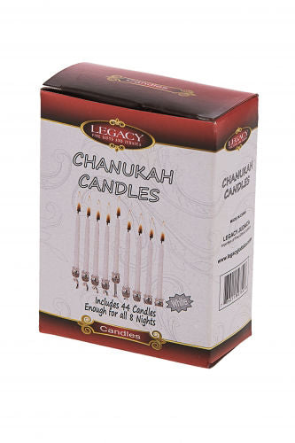 CHANNUKAH CANDLES WHITE