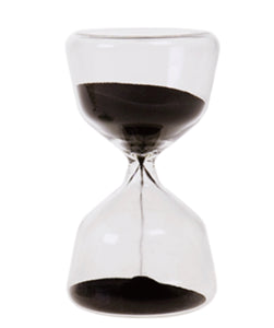 Sand Timer with White or Black  Sand 5 Minutes