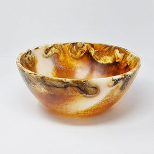 Resin Decorative Bowl w/ Server - Rustic Color