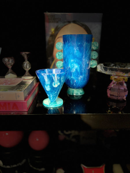 Resin Blue Vase