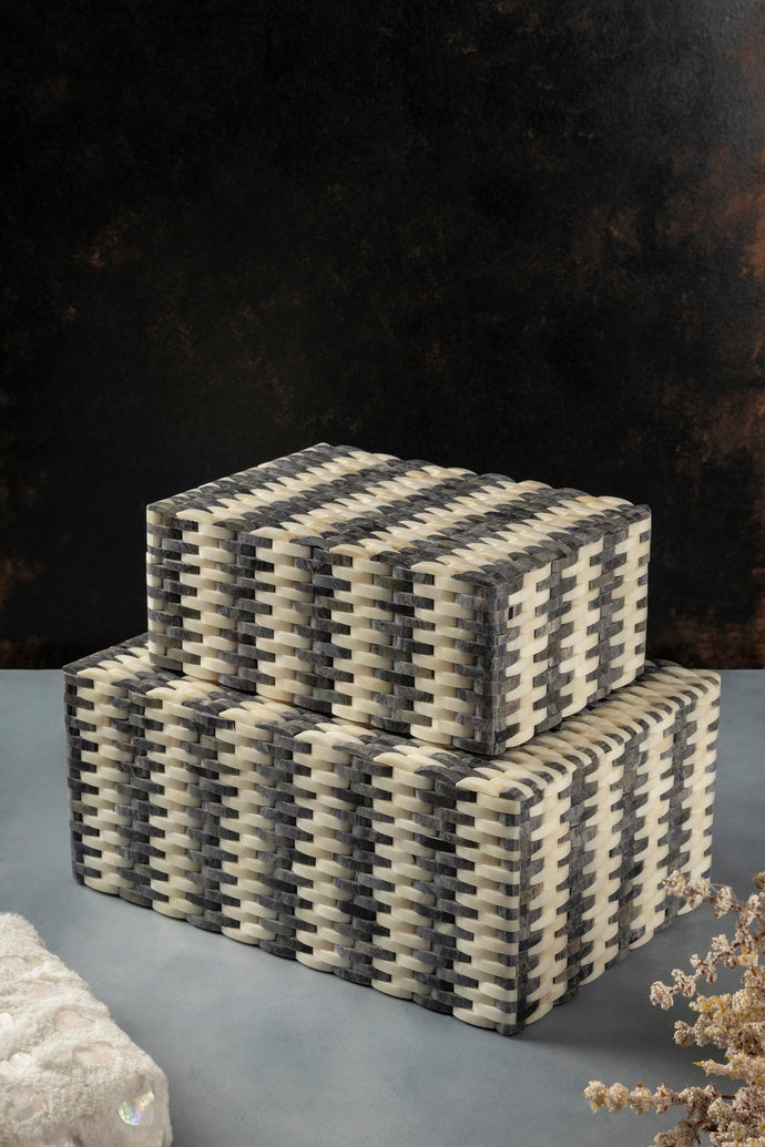 FIZA DECORATIVE BOXES, SET OF 2