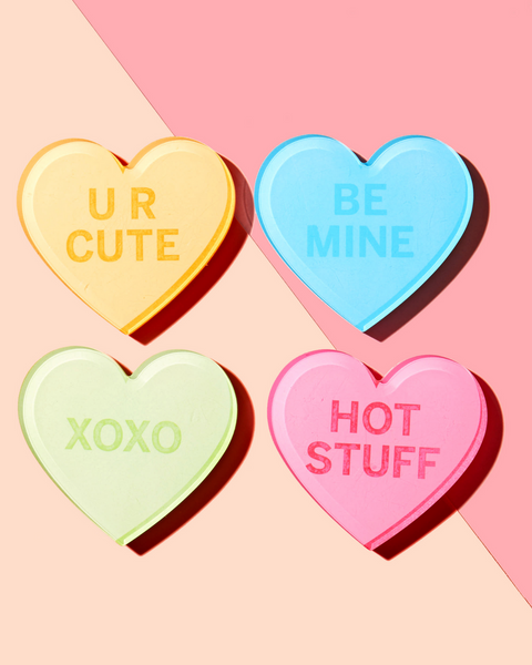 CONVERSATION HEARTS | SET OF 4 COASTERS