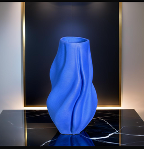 Ceramic Cobalt Swirl Vase