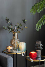 Load image into Gallery viewer, D7.7x13.8" Geometric Amber Luster Clear Accent Vase
