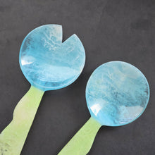 Load image into Gallery viewer, 2 Colors, Hand Poured Resin Salad Serving Set -  Serving Set