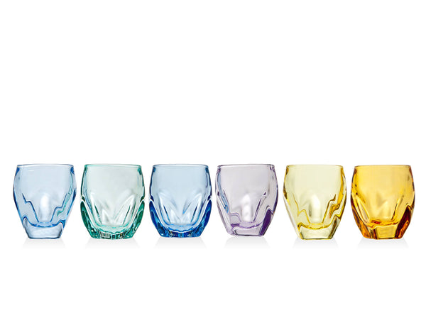 Set of Six Stockholm Colored Shot Glasses